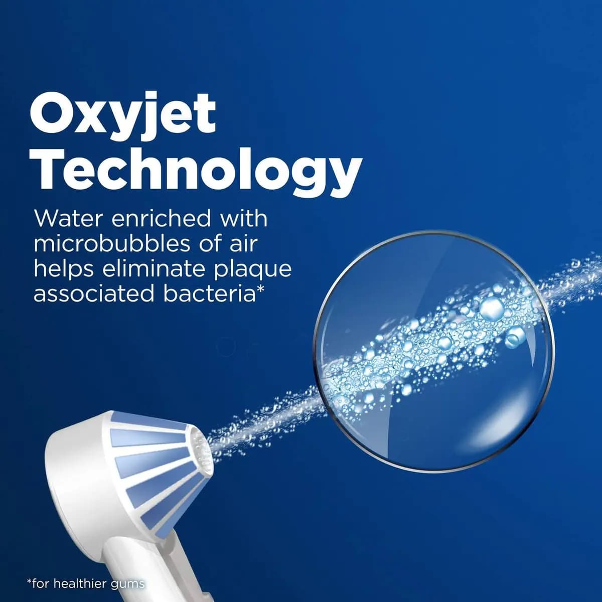 Oral-B Water Flosser Advanced, Portable Oral Irrigator Handle [Oxyjet Technology targets and helps eliminate plaque bacteria for healthier gums, On-demand mode allows for great con