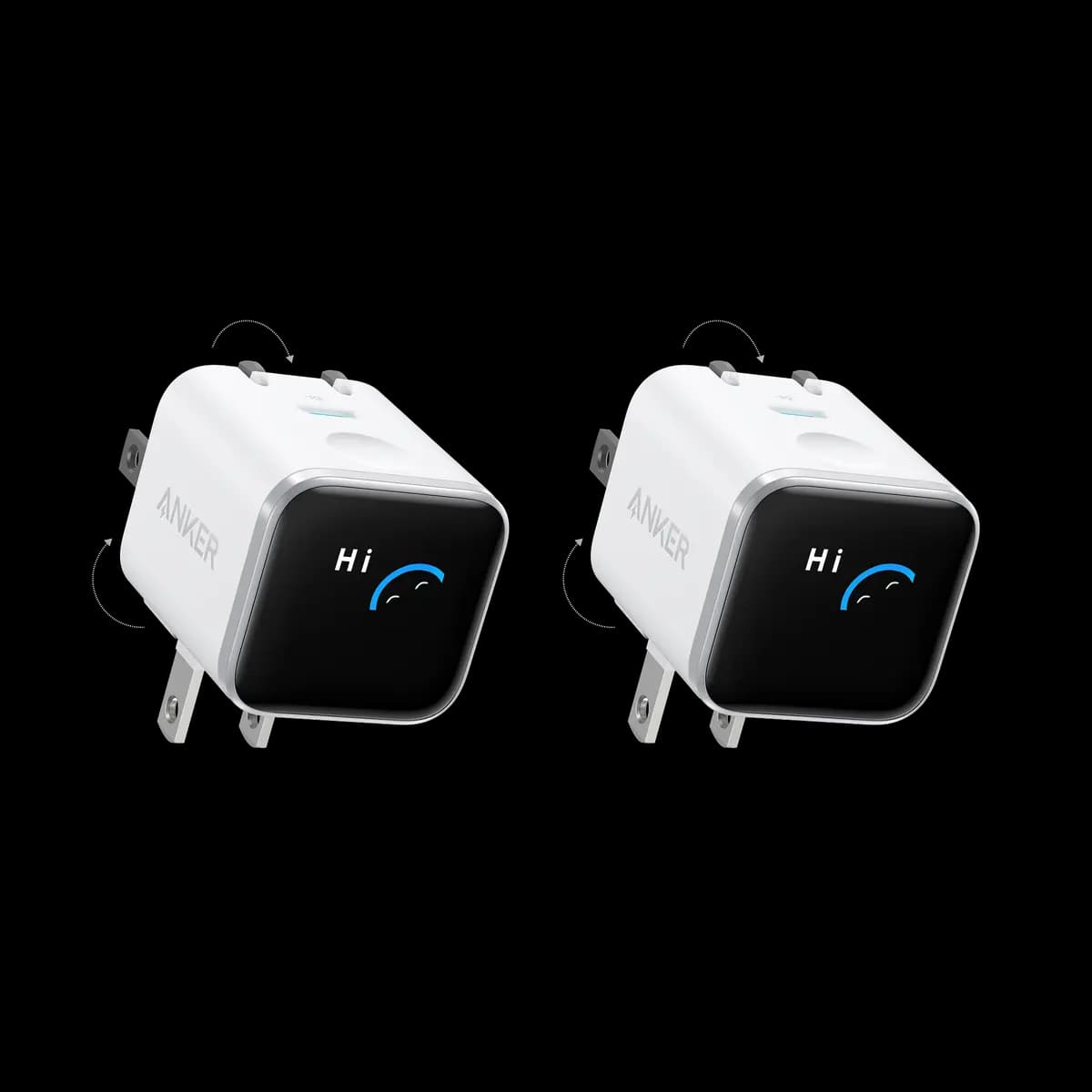 Anker Bundle kit:Anker Nano Charger (45W, Smart Display, 180° Foldable, 2-Pack) [100-240V~ 50 / 60Hz, 1.5A Max, 5V⎓3A / 9V⎓3A / 15V⎓3A / 20V⎓2.25A (45W Max), 45W Max]