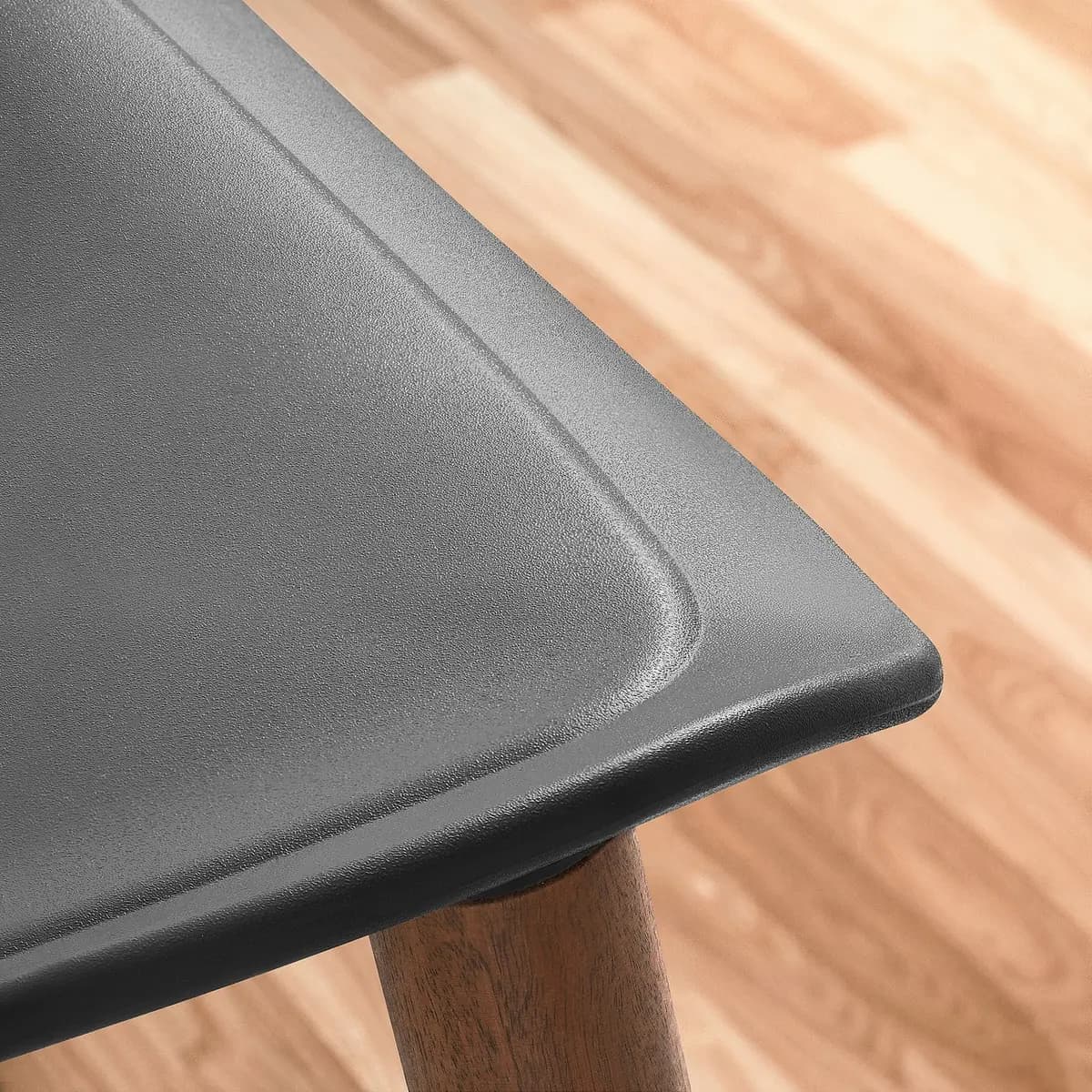 IKEA GRÖNSTA Bar stool, counter height gray/dark brown/wood indoor/outdoor [Width 17 3/4 ", Depth 17 3/8 ", Height 29 7/8 "]