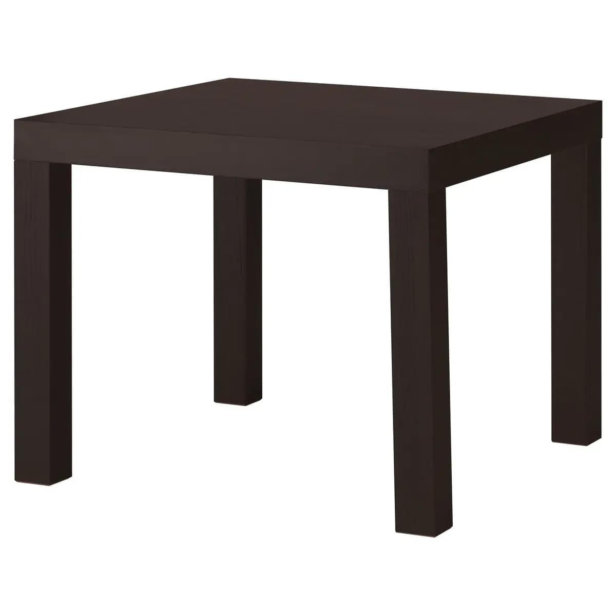 IKEA LACK Side table, black-brown 21 5/8x21 5/8 " [Length 21 5/8 ", Width 21 5/8 ", Height 17 3/4 "]