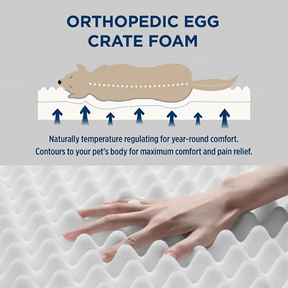 Bedsure® Orthopedic Waterproof Dog Bed with Sherpa & Oxford Fabric Removable Cover & Egg Crate Foam [Description and Overview The Bedsure classic pet bed mattress des, Product Bran