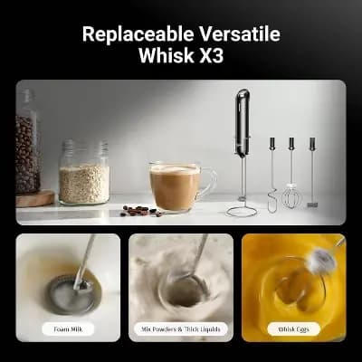 Typhur InstaWhisk Rechargeable Handheld Milk Frother Wand, 10-Speed Electric Whisk & Mixer with Stand [5 Watts, Electric, 0 fl oz (US)]