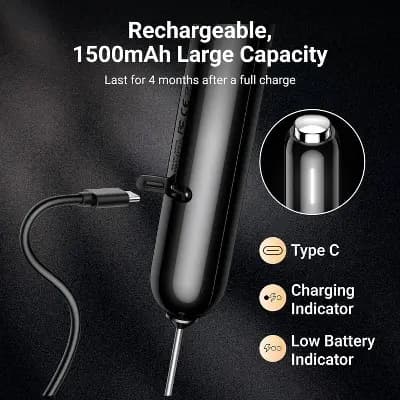 Typhur InstaWhisk Rechargeable Handheld Milk Frother Wand, 10-Speed Electric Whisk & Mixer with Stand [5 Watts, Electric, 0 fl oz (US)]