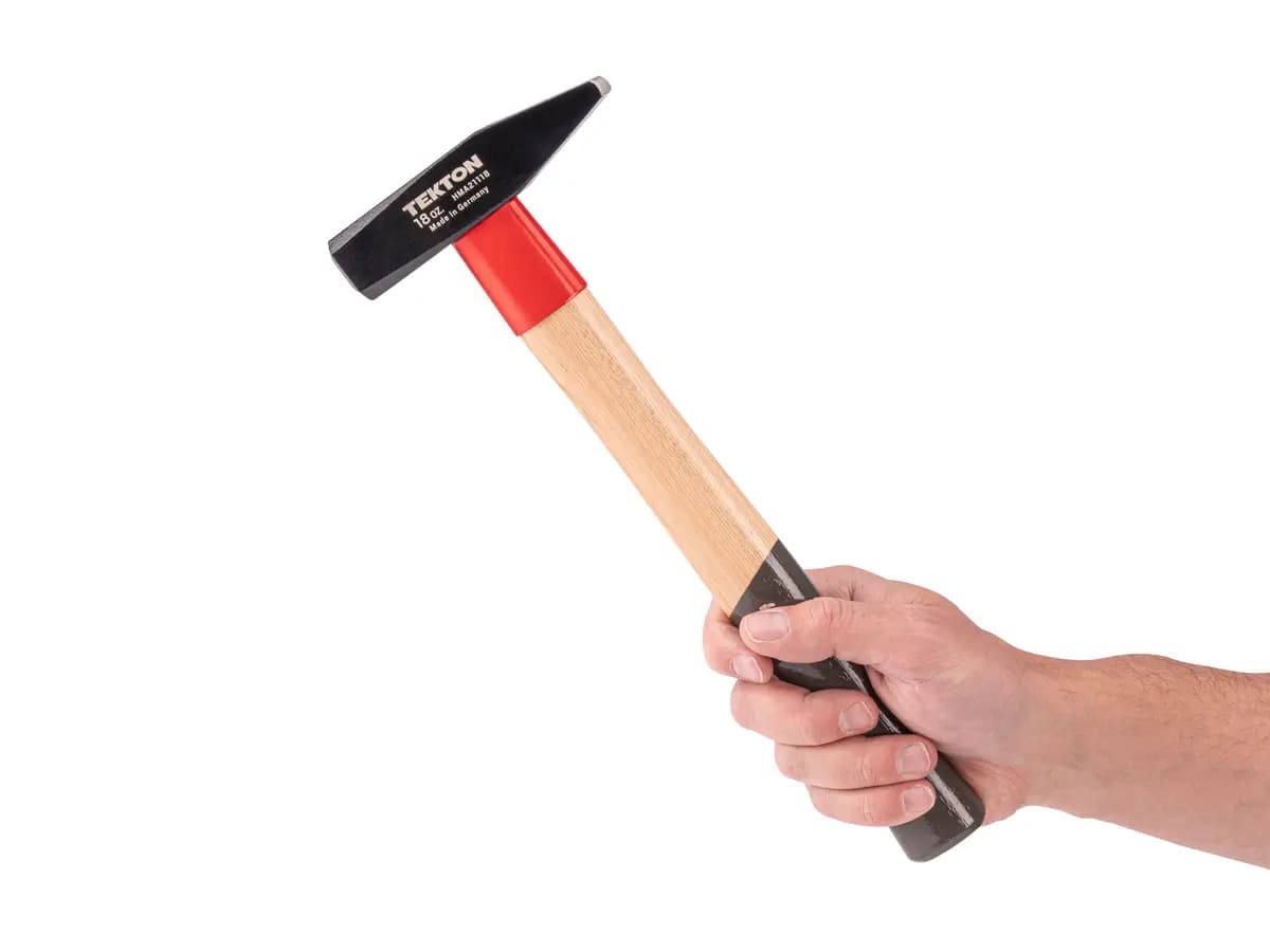 TEKTON 18 oz. Cross Peen Hammer [A. Length (in.) 12.6, B. Width (in.) 4.6, C. Height (in.) 1.1]