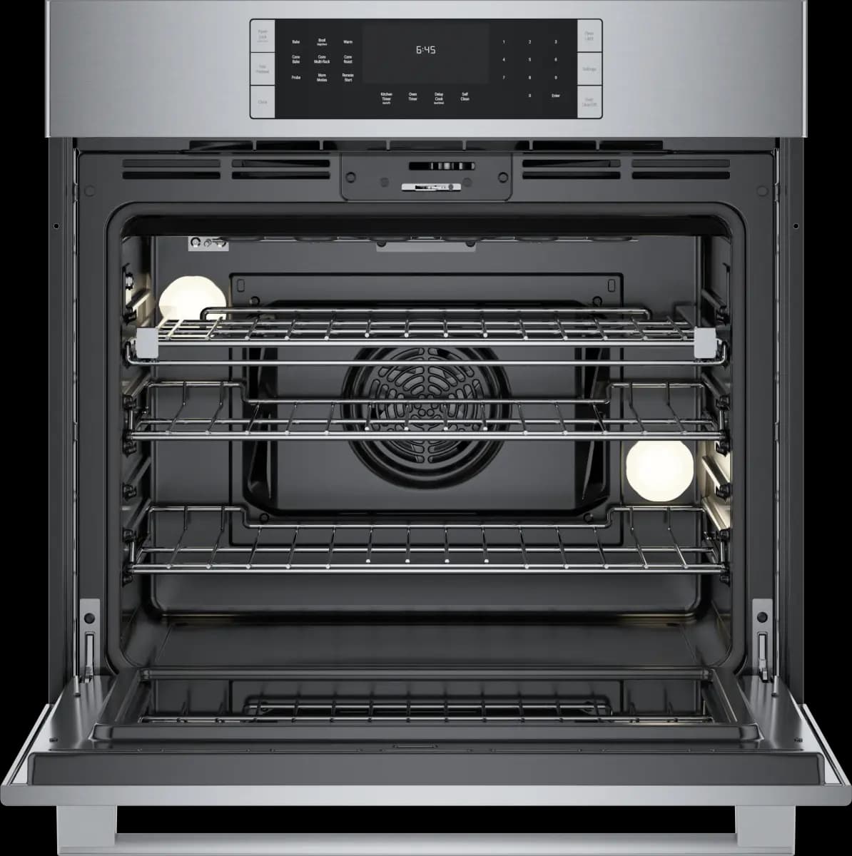 Bosch 800 Series Single Wall Oven 30'' Stainless Steel [12, Proof, Roast, Convection Roast, Bake, Convection Bake, Pizza, Air Fry, Convection Multi-Rack, Convection Broil, Broil, W
