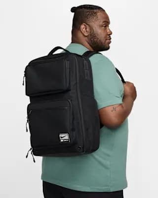 Nike Utility Speed Backpack (27L) Black/Black/White [Body/Lining: 100% polyester, Spot clean, ONE SIZE]