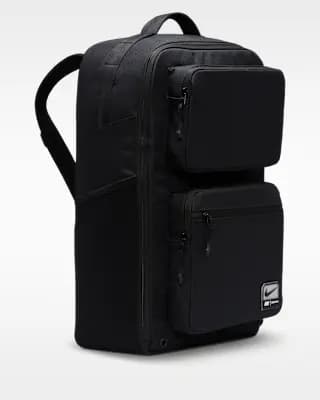 Nike Utility Speed Backpack (27L) Black/Black/White [Body/Lining: 100% polyester, Spot clean, ONE SIZE]