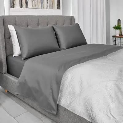 Sealy 48"x72" Clean Comfort 15lbs Weighted Blanket with Removable Cover Gray - Sealy [15 Pounds, 100% Microfiber, Removable Cover]