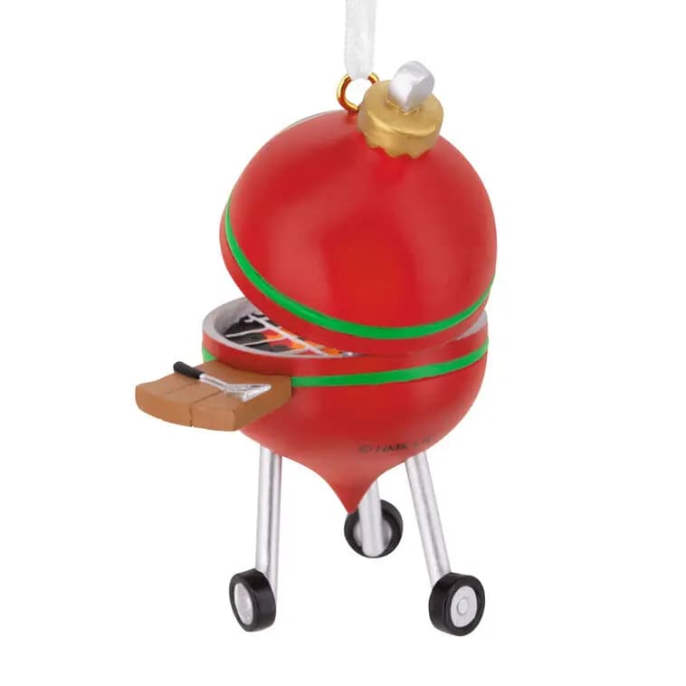 Santa's BBQ Grill Hallmark Ornament [Santa's B.B.Q., 2 x 3 x 1.5, Resin ornament with hanger attachmen, One Hallmark Christmas ornament.]