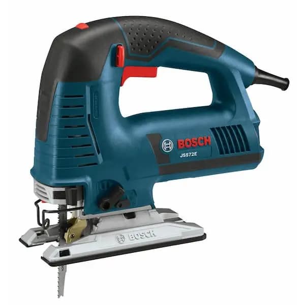 Bosch 7.2 Amp Corded Variable Speed Top-Handle Jig Saw Kit with Assorted Blades and Carrying Case, JS572EK [Amperage (A): 7.2 A, Bevel Capacity (degrees): 45 °, Color Family: Blue]