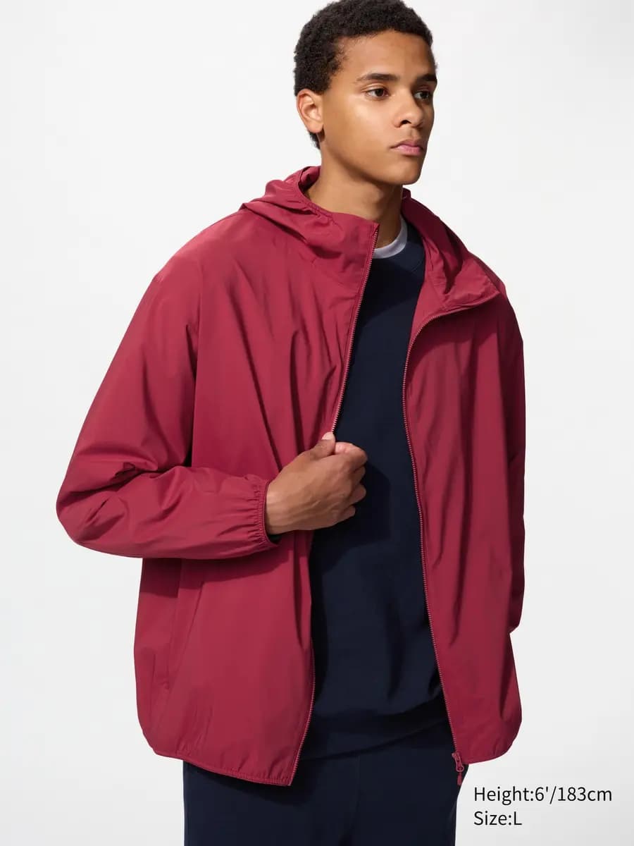 Uniqlo Pocketable UV Protection Parka Red [Imported, UPF50+ / JIS L 1925 : 2019, RED]