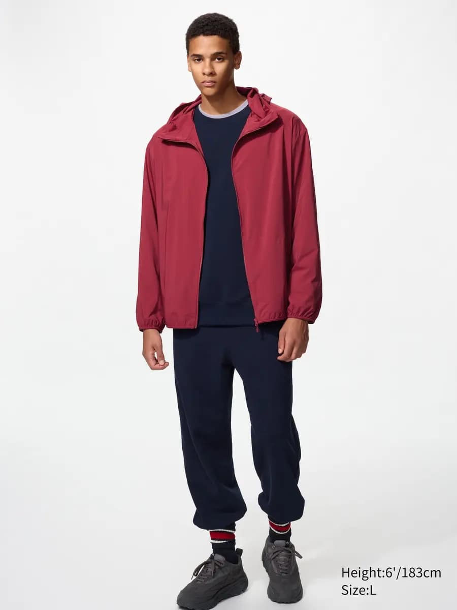 Uniqlo Pocketable UV Protection Parka Red [Imported, UPF50+ / JIS L 1925 : 2019, RED]
