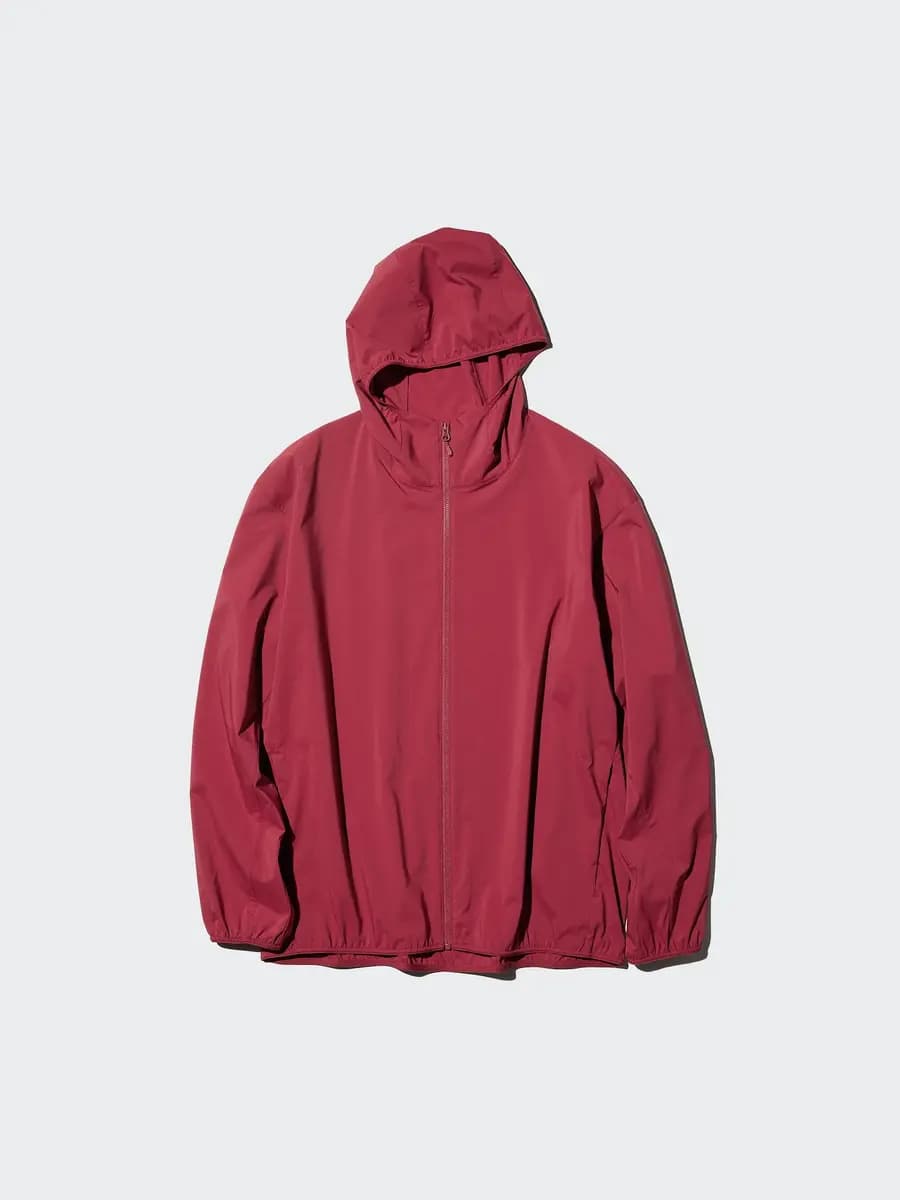 Uniqlo Pocketable UV Protection Parka Red [Imported, UPF50+ / JIS L 1925 : 2019, RED]