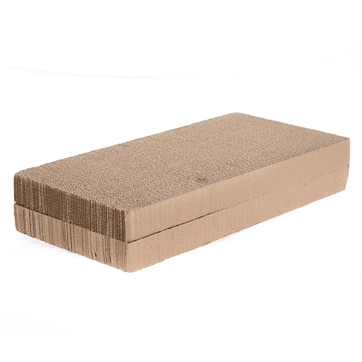 Whisker City® Double-Wide Corrugate Refill Cat Scratcher Replacement - 2 Pack, 17.5x9x3in [Features Helps encourage positive scratching; Act, Includes 2-pack; Catnip, Intended Pet(