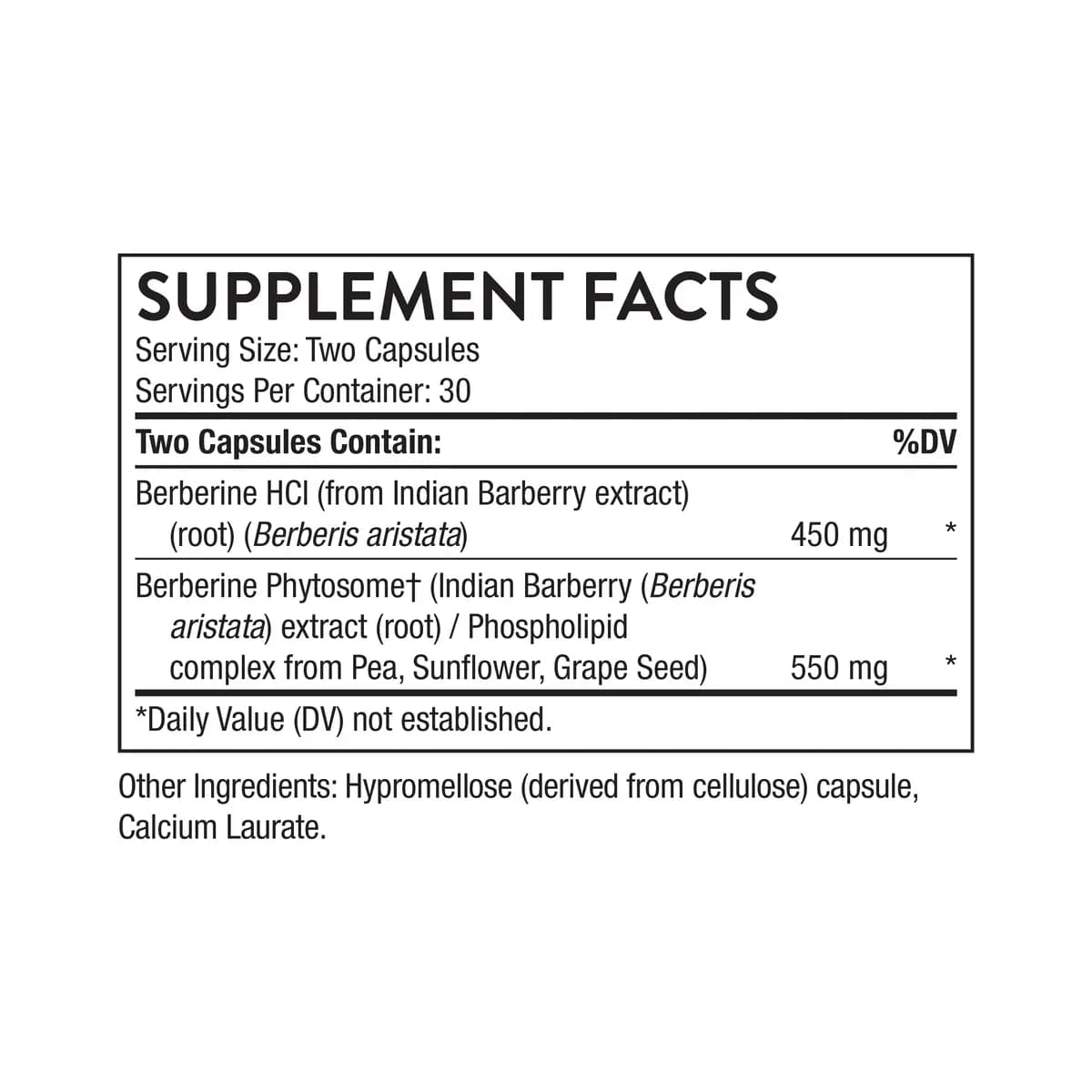 Thorne Berberine [2 Capsule(s), 60, 450mg]