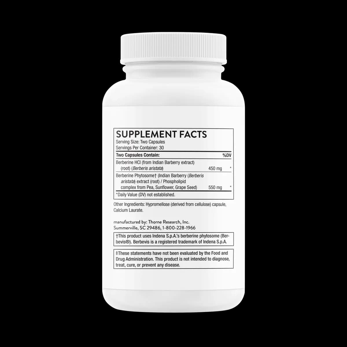 Thorne Berberine [2 Capsule(s), 60, 450mg]