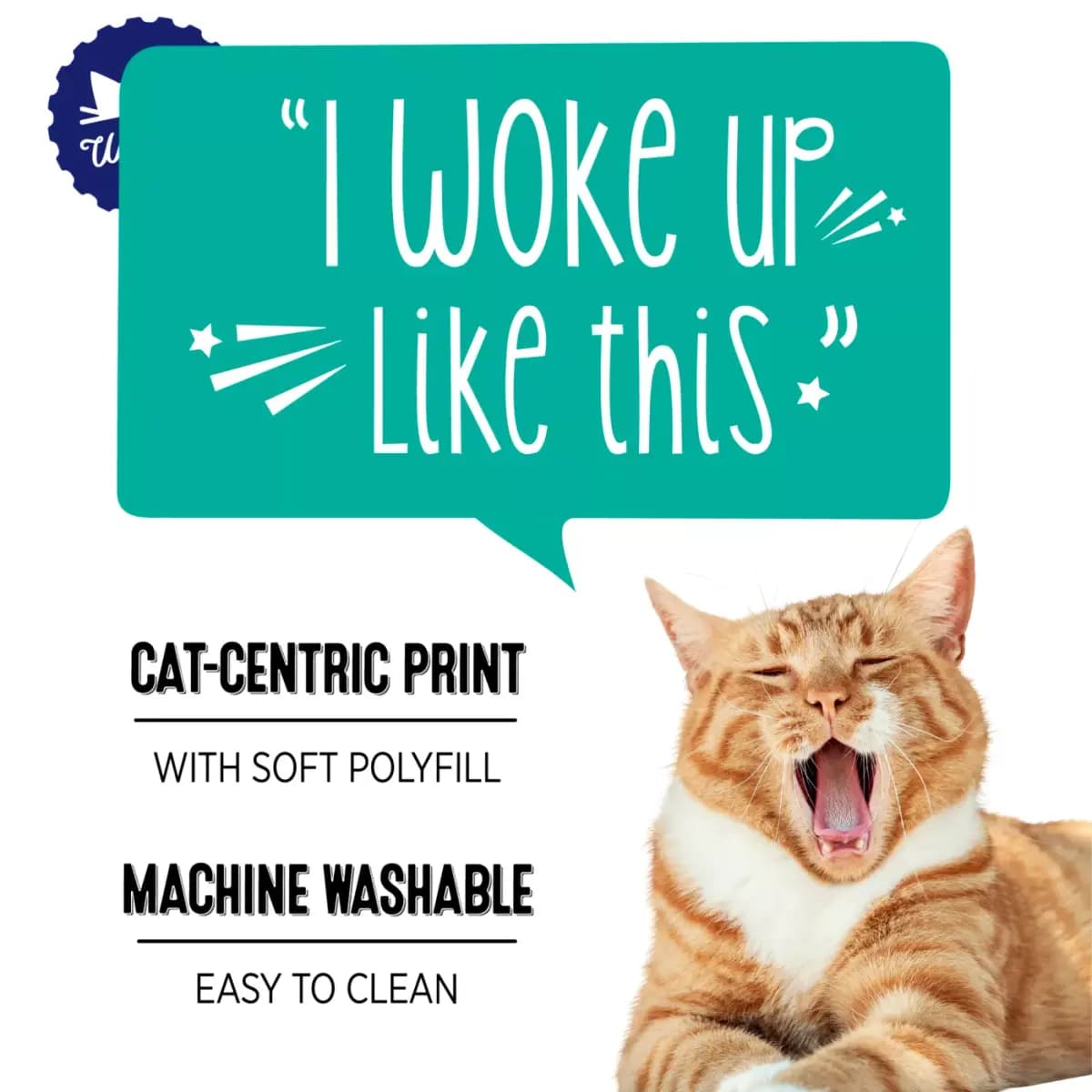 Whisker City® Cat Face Cuddler Cat Bed, Multi-Color, Machine Washable, 15L x 18W [Brand Whisker City®, Includes 1 Cuddler Bed, Color Black, Tan, Cream, Environment Indoors]