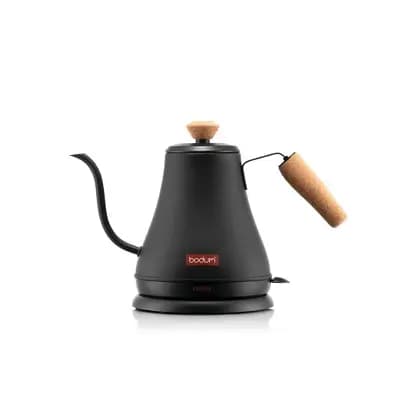 Bodum 27oz Melior Goose Neck Electric Water Kettle Matte Black [2.1 Pounds, 27 Ounces, Hand Wash]