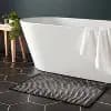 20"x30" Chenille Stripe Bath Rug Black/White - Threshold™ [30 Inches (L), 20 Inches (W), Rectangle (shape), 1]