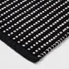 20"x30" Chenille Stripe Bath Rug Black/White - Threshold™ [30 Inches (L), 20 Inches (W), Rectangle (shape), 1]