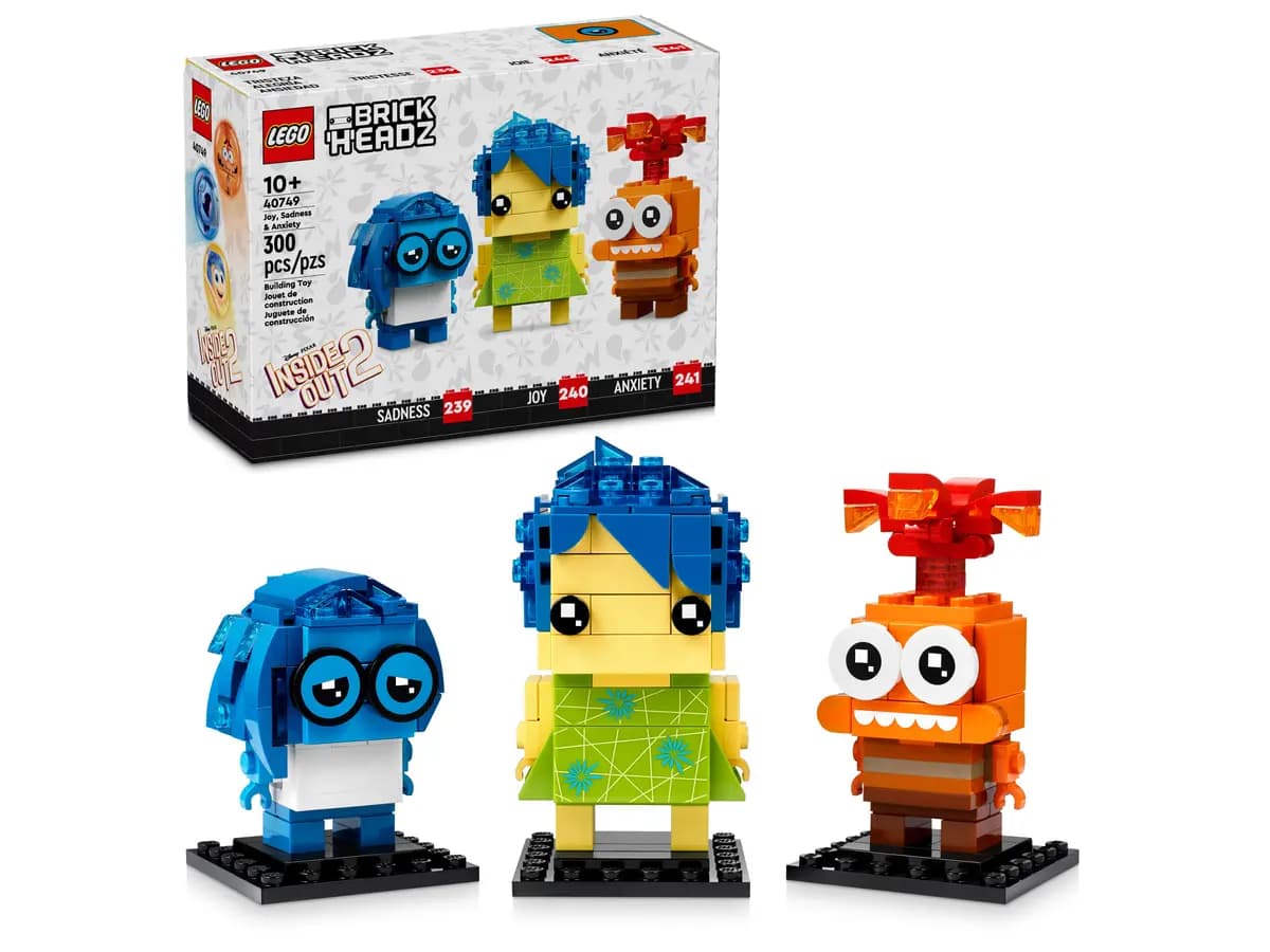 LEGO Joy, Sadness & Anxiety 40749 [300 pieces, ages 10+, BrickHeadz]