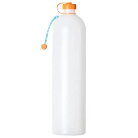 Cnoc Outdoors ThruBottle Water Bottle - 32 fl. oz. White/Orange [Hiking Backpacking, 1 liter, 32 fluid ounces]