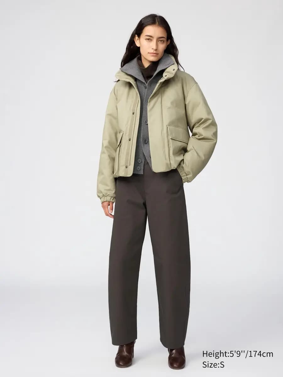 Uniqlo Hybrid Down Short Jacket Brown [Imported, Hand wash cold, Do not dry clean, Uniqlo U View the full collection]