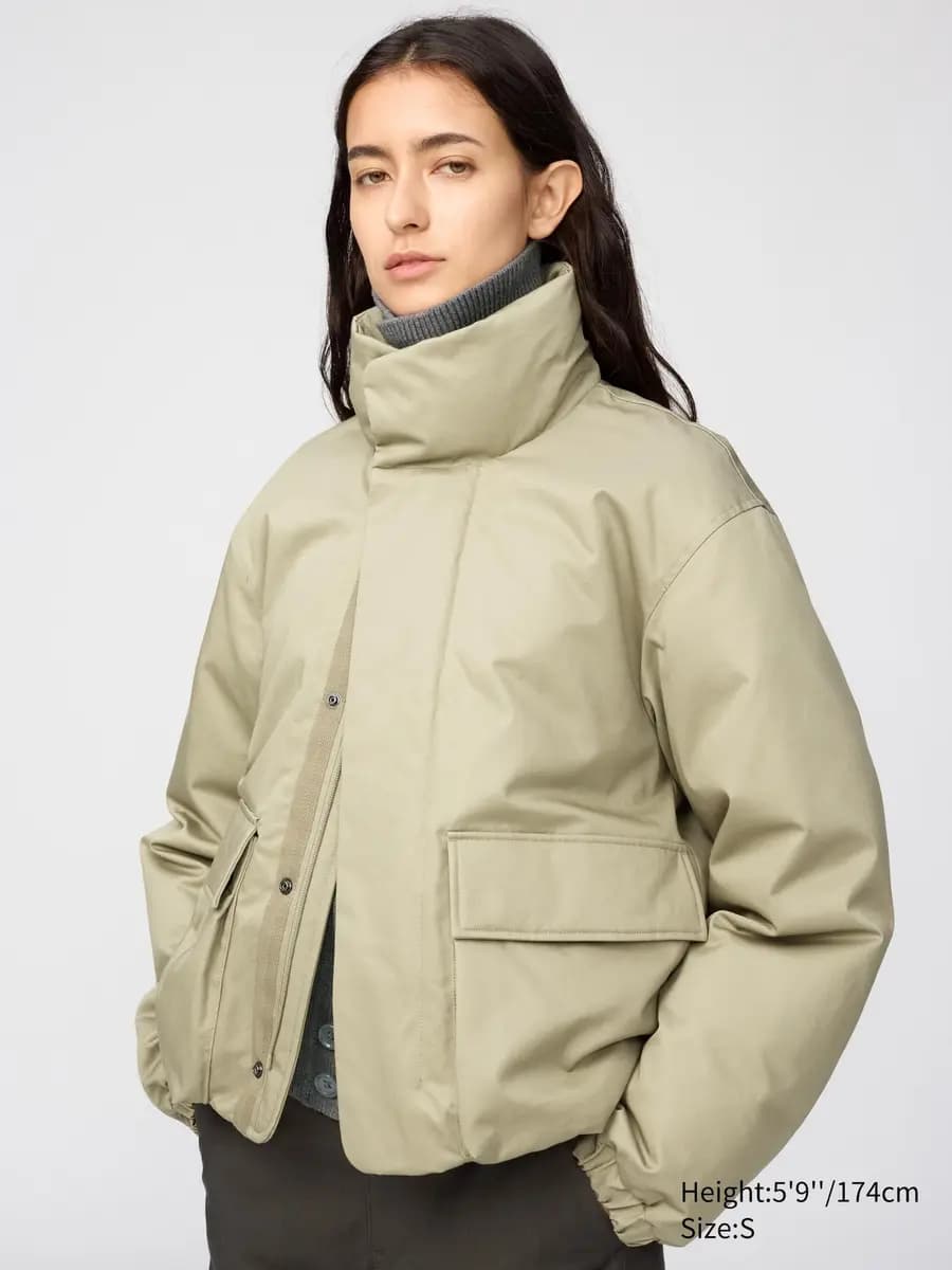 Uniqlo Hybrid Down Short Jacket Brown [Imported, Hand wash cold, Do not dry clean, Uniqlo U View the full collection]