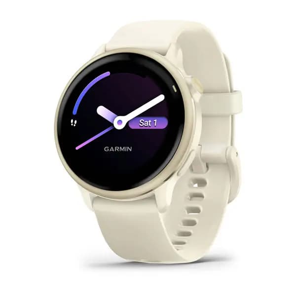 Garmin vívoactive 6 Lunar Gold with Bone Band [AMOLED (optional always-on mode), Swim, 5 ATM, 1.2" (30.4 mm) diameter]