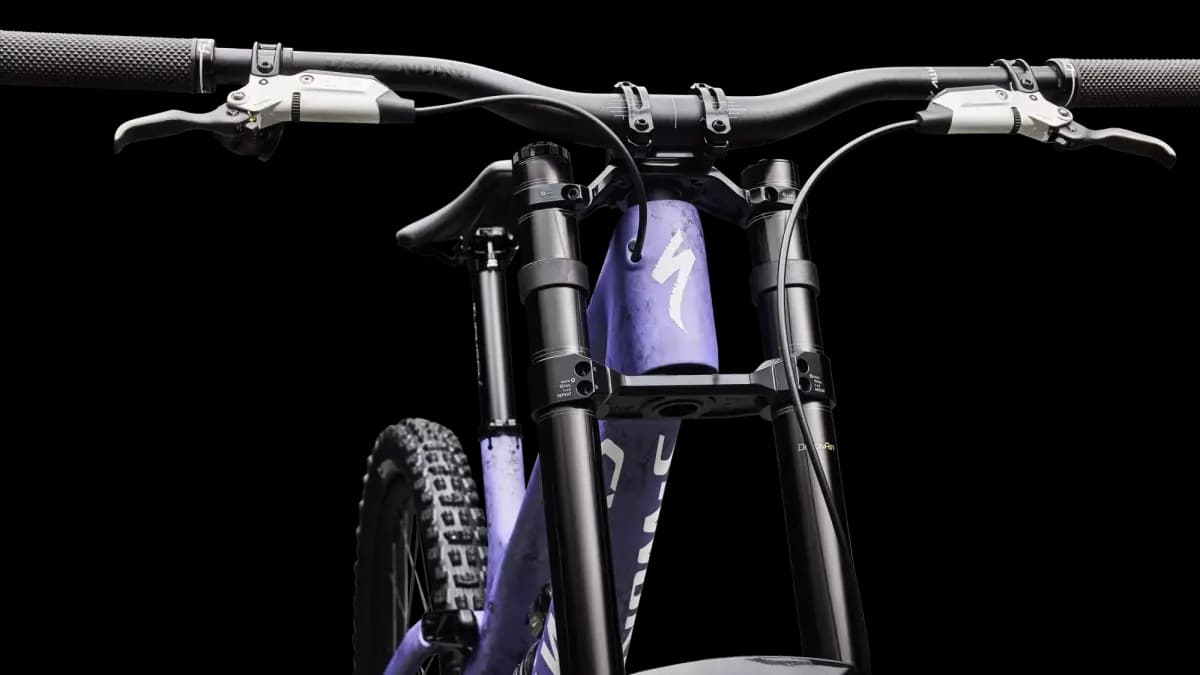 Specialized S-Works Demo 11 [200mm travel FACT 11m carbon frame with HighGear system, 165mm cranks, reach adjust headset cups, BB adjust, full internal cable routing, 148mm rear sp