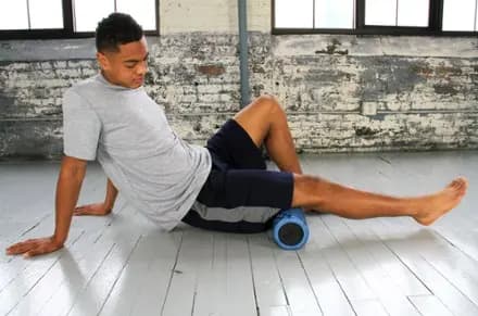 Pro-Tec Athletics Contoured Massage Roller Metallic Blue [Fitness, High-density EVA foam, 5 x 14 inches]