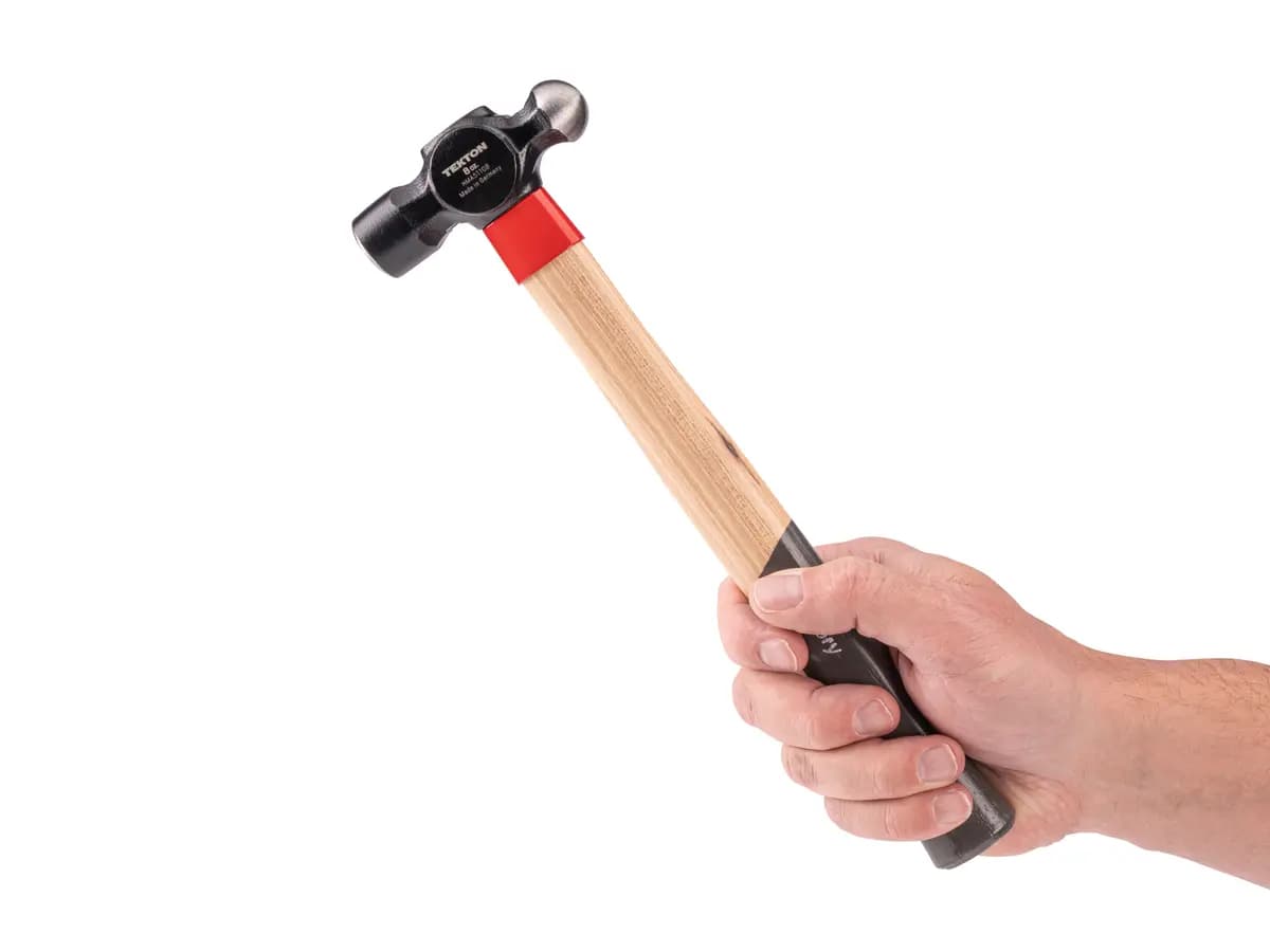TEKTON 8 oz. Ball Peen Hammer [A. Length (in.) 11.1, B. Width (in.) 3.3, C. Height (in.) 1.0]