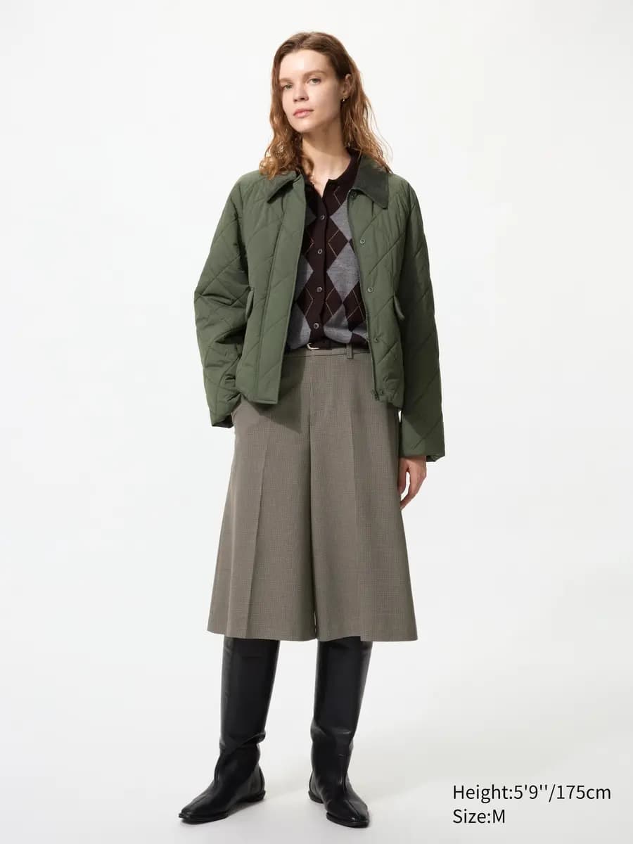 Uniqlo Padded Utility Short Jacket Beige [Imported, Hand wash cold, Do not dry clean, Short length for effortless styling.]