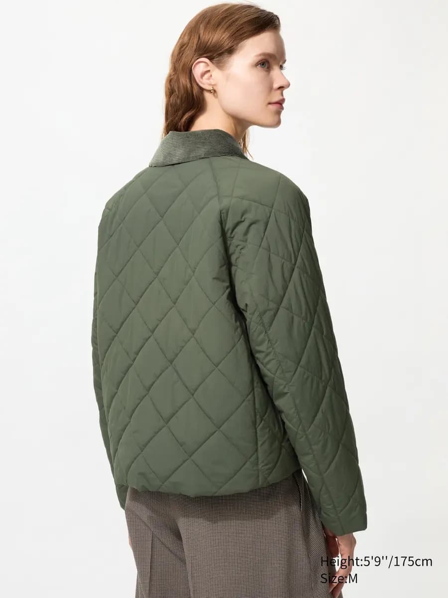 Uniqlo Padded Utility Short Jacket Beige [Imported, Hand wash cold, Do not dry clean, Short length for effortless styling.]