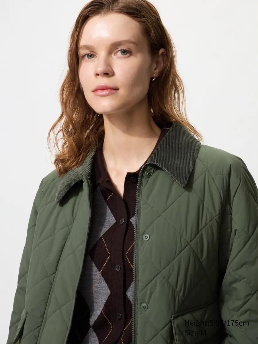 Uniqlo Padded Utility Short Jacket Beige [Imported, Hand wash cold, Do not dry clean, Short length for effortless styling.]