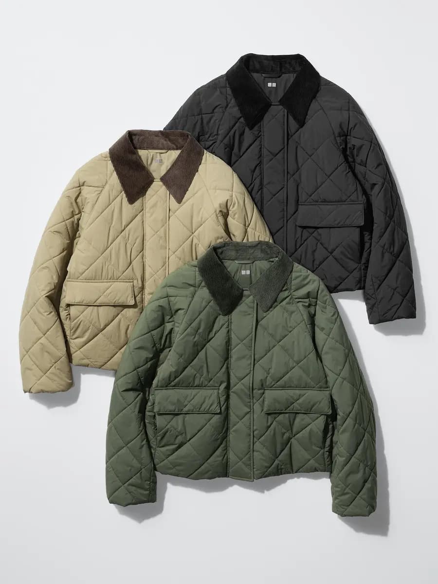 Uniqlo Padded Utility Short Jacket Beige [Imported, Hand wash cold, Do not dry clean, Short length for effortless styling.]