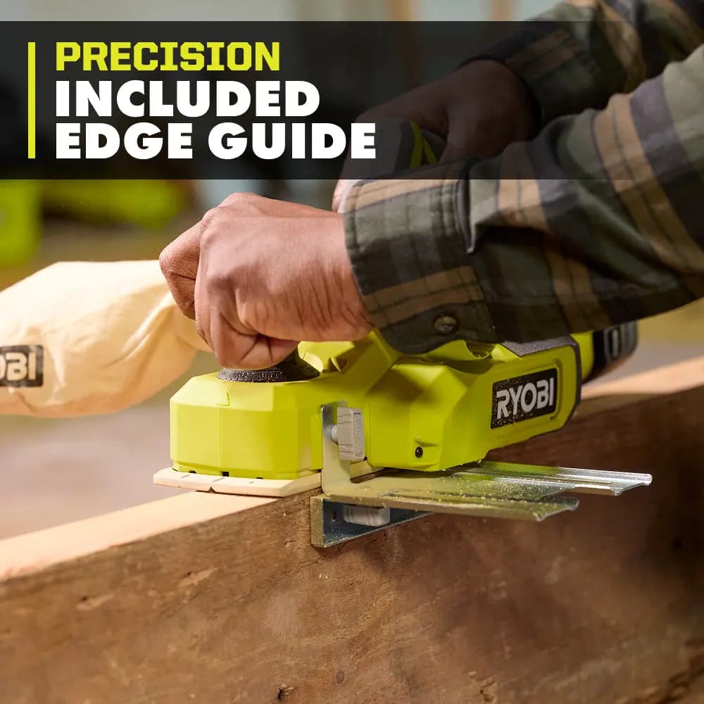 RYOBI 18V ONE+ 3-1/4" Hand Planer [RPM Up to 14,000, Depth of Cut 5/64", Blade Width 3-1/4"]