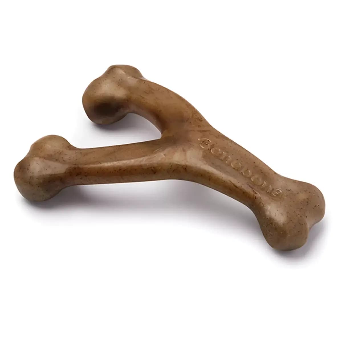 Benebones Benebone Wishbone Durable Dog Chew Toy, Bacon Flavored, Small [Includes 1 Chew Toy, Intended For Dog, Activity Chew, Color Brown]