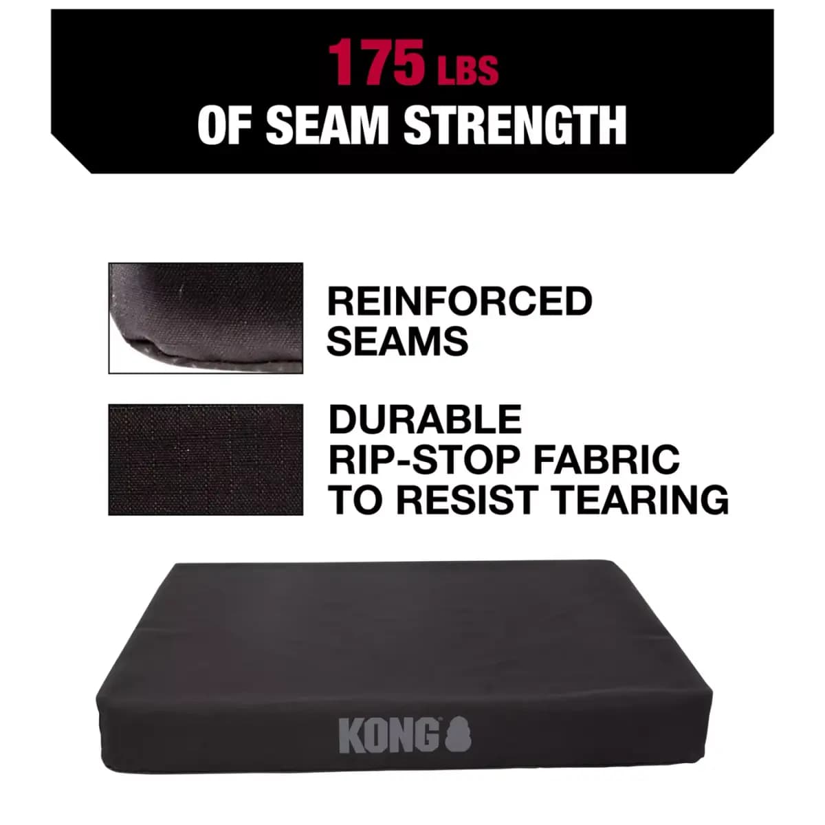 KONG® Orthopedic Durable Dog Bed with Water-Resistant Cover, Multiple Colors, 38L x 30W [Includes 1 Mattress, Intended For Dogs, Color Tan, Material High Performance Poly Ripstop O