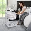 Delta Children Curve Bassinet - White and Gray [Dimensions (Overall) 30.5 Inches (H) x 20 Inches (W) x 32 Inc, Weight 9 Pounds, Holds up to 30 Pounds, Material Metal (Frame)]