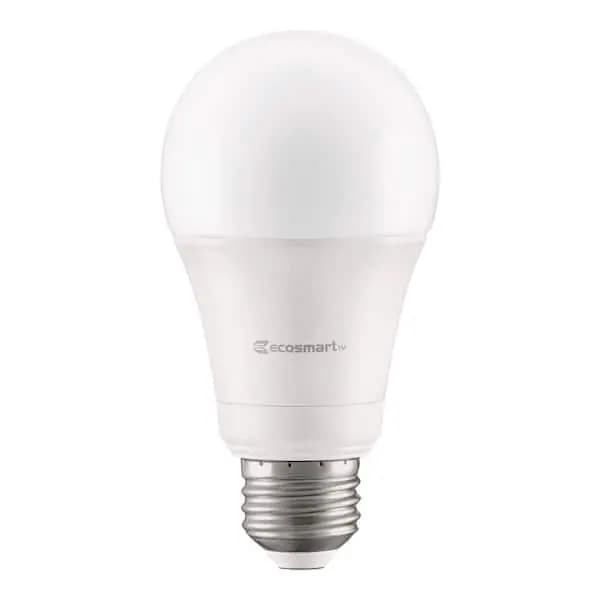 EcoSmart Universal Select 100-Watt Equivalent A19 Dimmable LED Light Bulb with Selectable Color Temperature (4-Pack), 15A19100W6CCT01 [Actual Color Temperature (K): 2700,3000,3500,