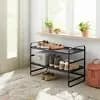 2 Tier Shoe Rack Black Metal Mesh - Brightroom™ [7.54 Pounds, Metal (Frame), Adjustable Shelf]