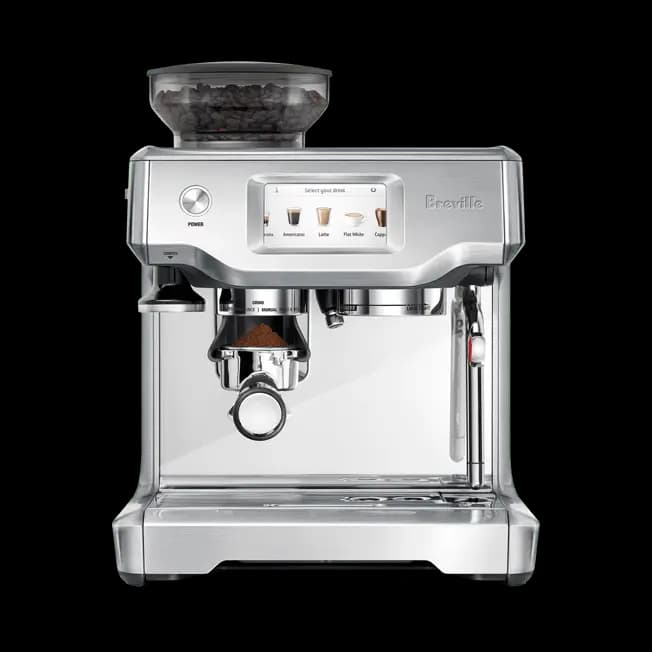 Breville the Barista Touch™ [Dosing Funnel™ Attachment; 54mm Full Stainless Steel Portafilter; Single and Double Wall Filter Baskets; 480ml Stainless Steel Jug; ClaroSwiss Water Fi