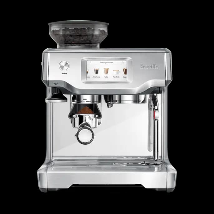 Breville the Barista Touch™ [Dosing Funnel™ Attachment; 54mm Full Stainless Steel Portafilter; Single and Double Wall Filter Baskets; 480ml Stainless Steel Jug; ClaroSwiss Water Fi
