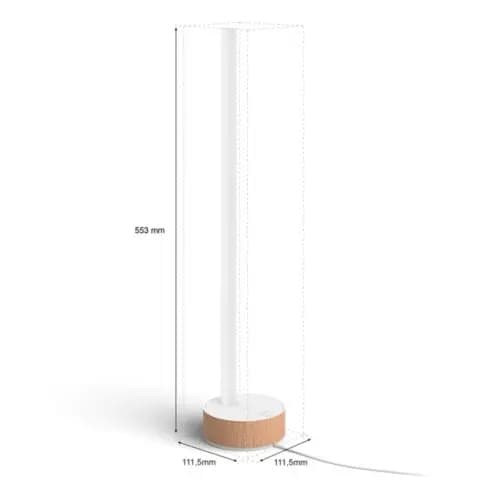 Philips Hue Signe Gradient Table Lamp - Oak [Nominal lifetime 25,000, Color White, Material Aluminium, Wood]