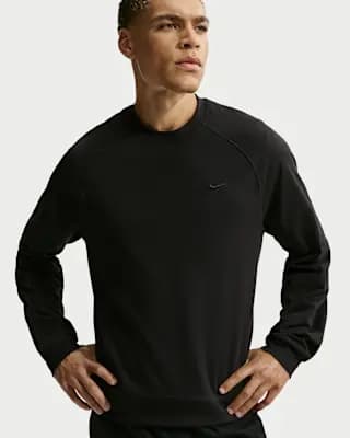 Nike Primary NanoKnit Men's Dri-FIT UV Protection Long-Sleeve Performance Top Black/Black [90% polyester/10% spandex, Machine wash, XS-4XL Tall]
