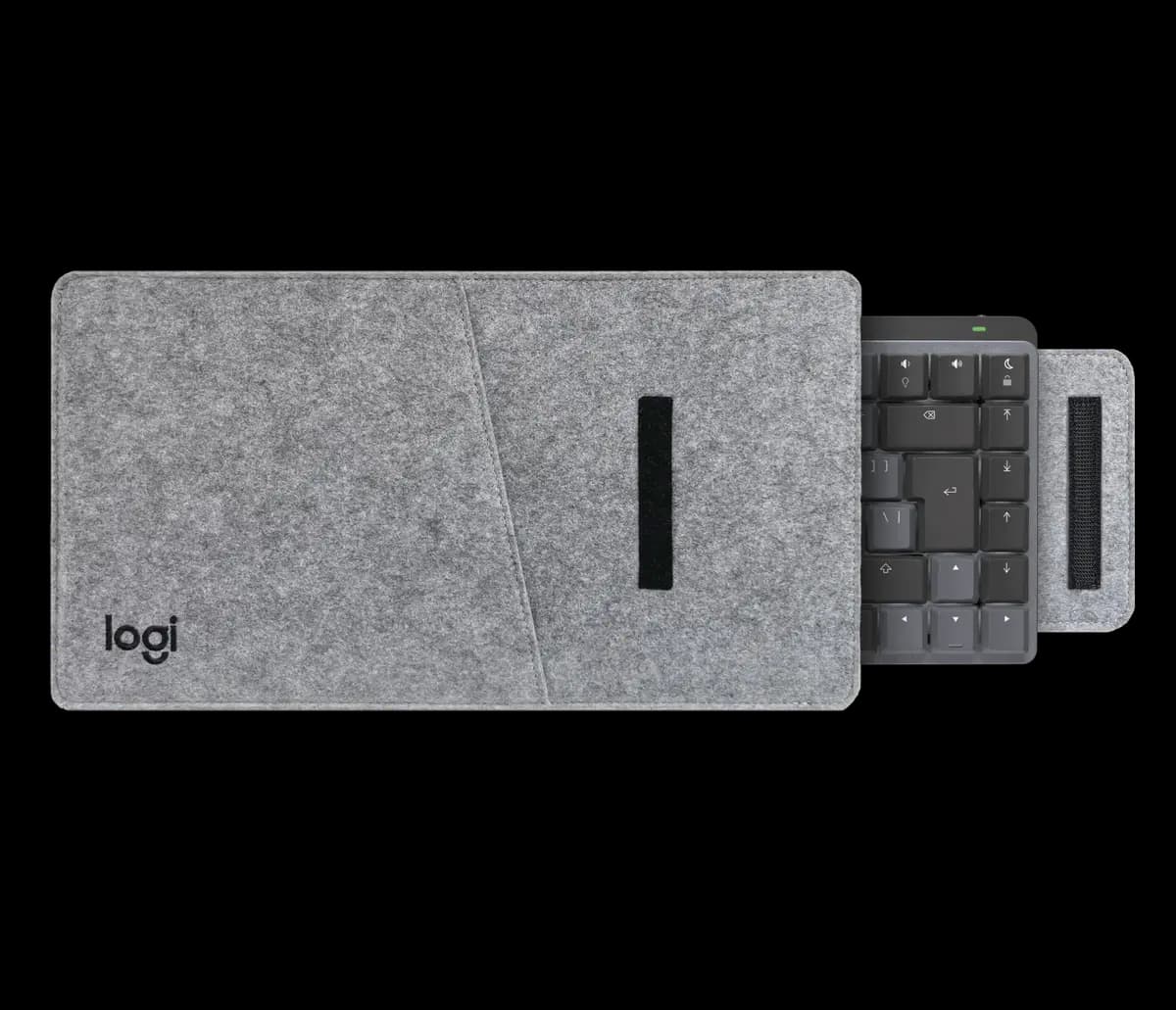 Logitech MX Keyboard Sleeve - Grey Black [13.39 in (340 mm), 7.28 in (185 mm), 0.47 in (12 mm)]