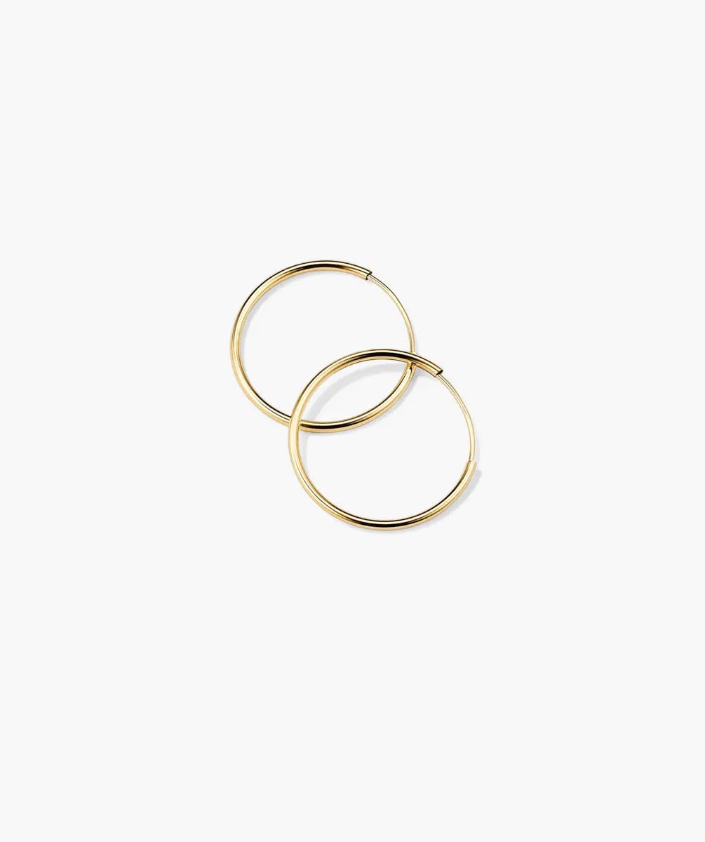 Mejuri Between Hoops 10k Yellow Gold [10k Yellow Gold, 18 mm, Hollowed 14K gold]
