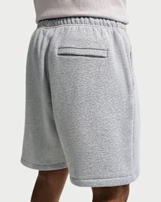 Nike Solo Fleece Men's Shorts Dark Grey Heather/Sail [Body: 82% cotton/18% polyester. Pockets: 100% cotton., Machine wash, XS-4XL Tall]