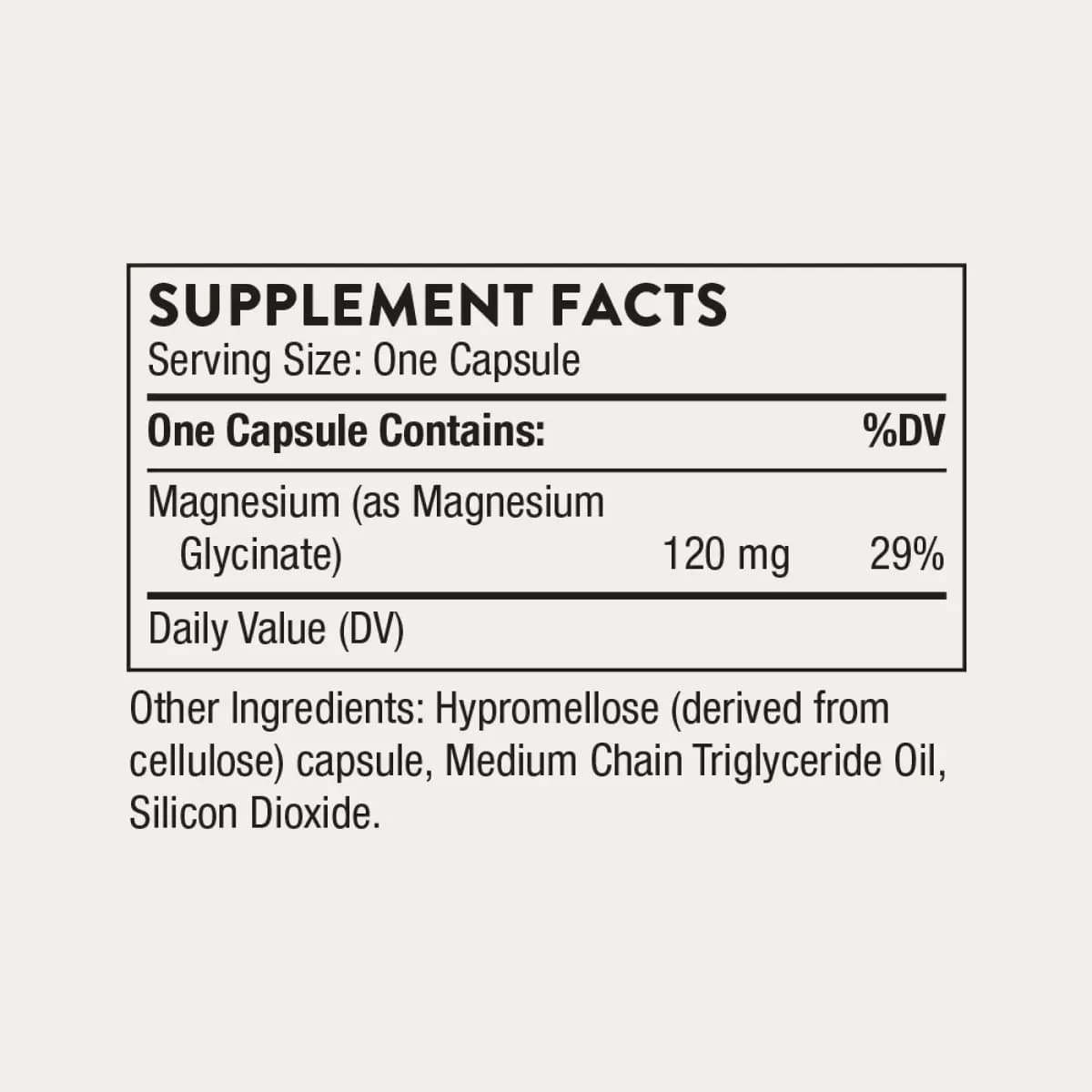 Thorne Magnesium Glycinate - 90 Servings [1 Capsule(s), 90, 120mg]